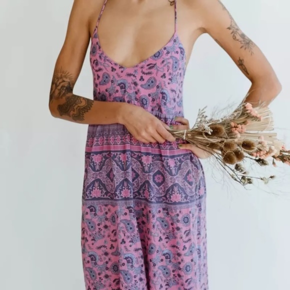 Elegant Pink and Purple Women's Dress - Picture 2 of 6